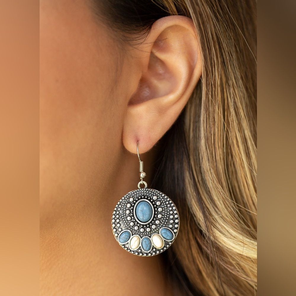 Sandstone Paradise Blue Earrings